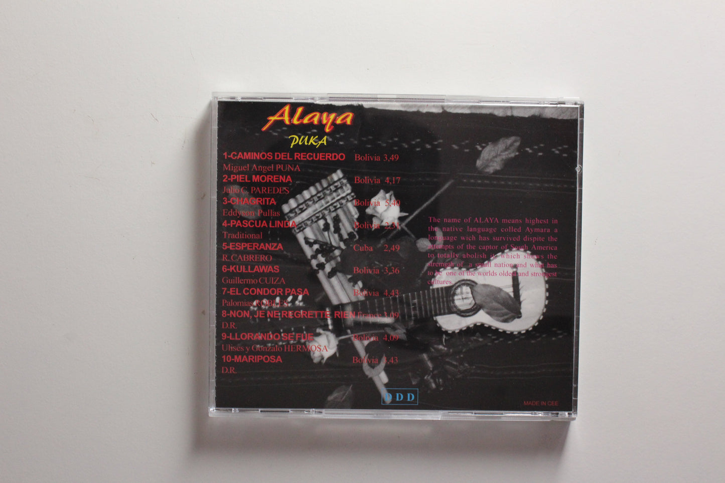 Alaya Puka - El Espiritude De Los Andes (NM-)