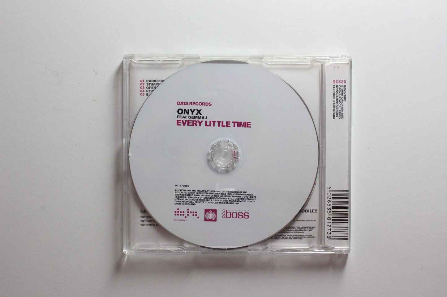 Onyx feat. Gemma J - Every Little Time (VG-)