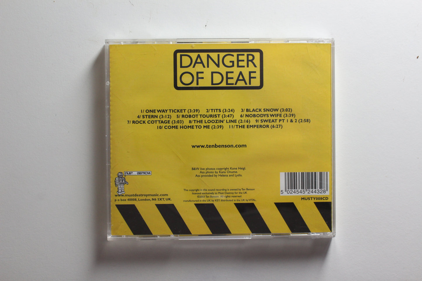 Ten Benson - Danger Of Deaf (VG+)