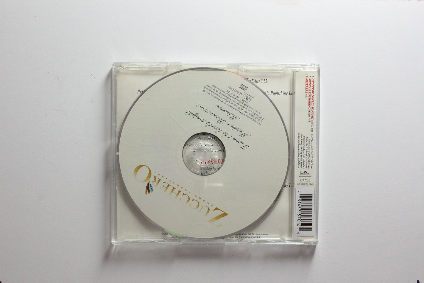 Zucchero Sugar Fornaciari - I Won't Be Lonely Tonight (VG)