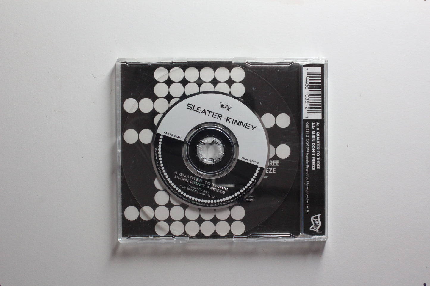 Sleater-Kinney - A Quarter to Three / Burn Don't Freeze (VG)